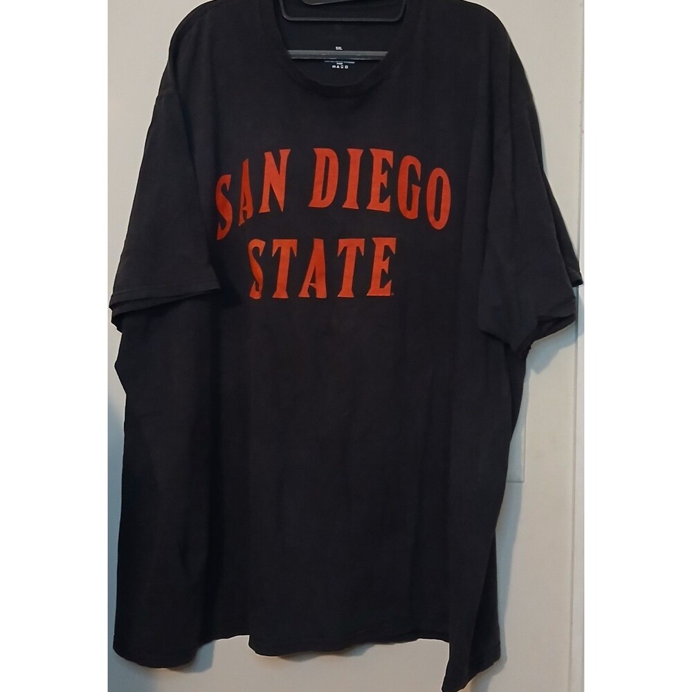 Fanatics San Diego State Aztecs T Shirt Men's 5XL Black Double Sided NCAA